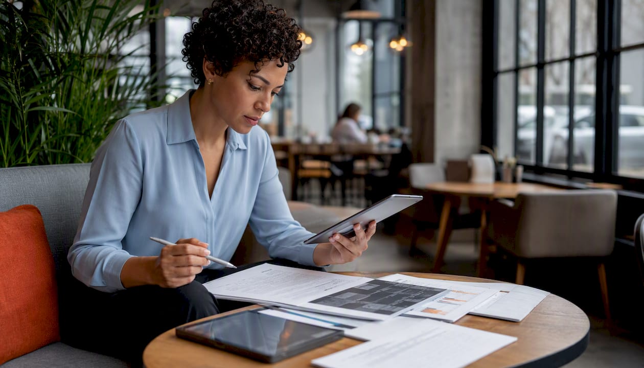 HR leader reviewing hiring assessments