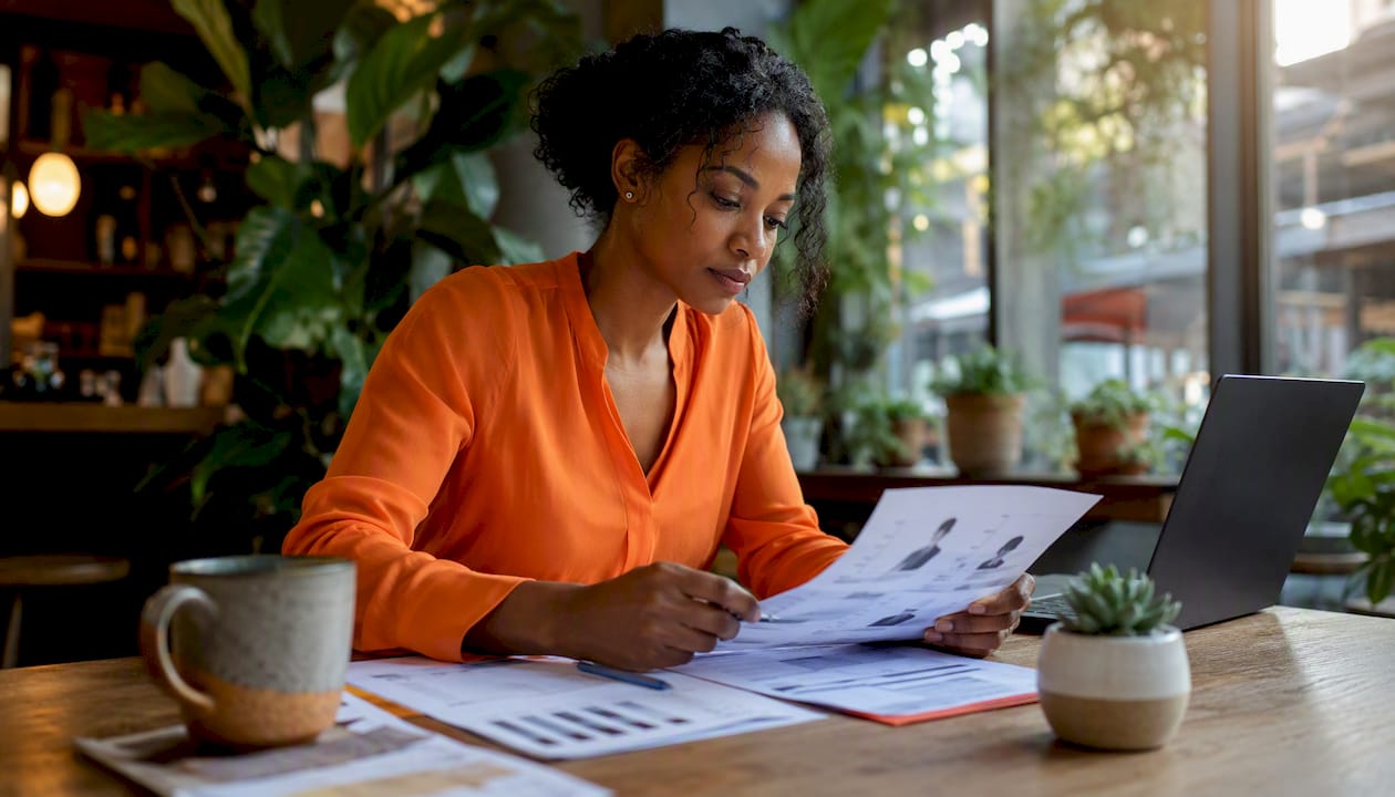HR manager reviewing AI hiring platforms
