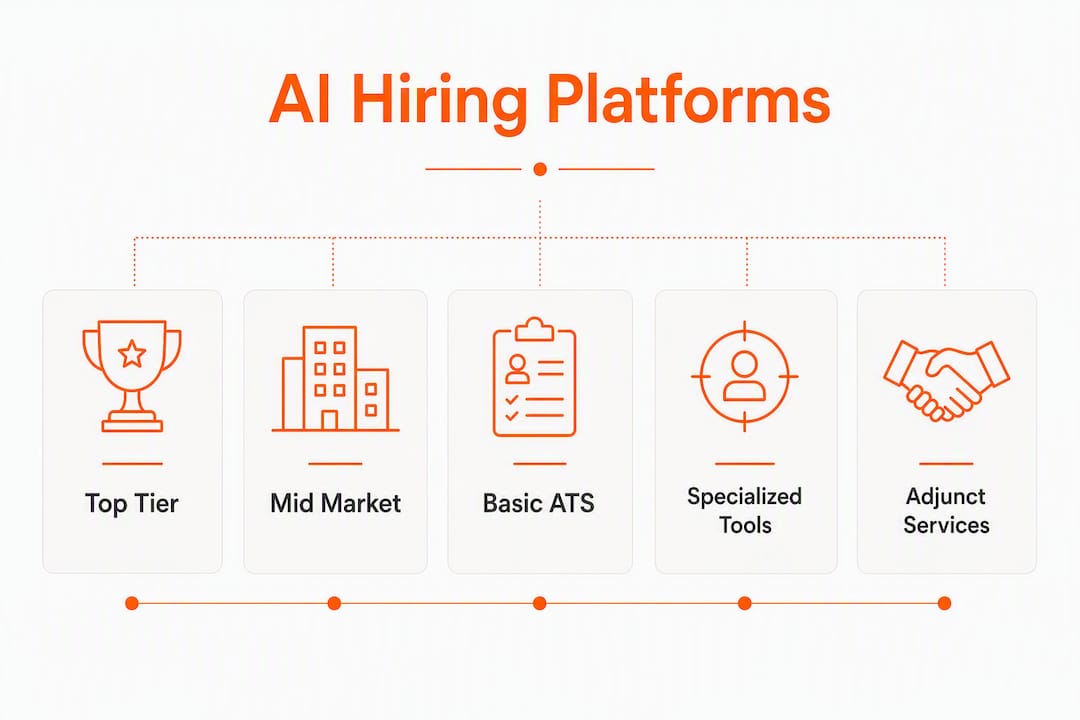 Infographic showing AI hiring platform tiers