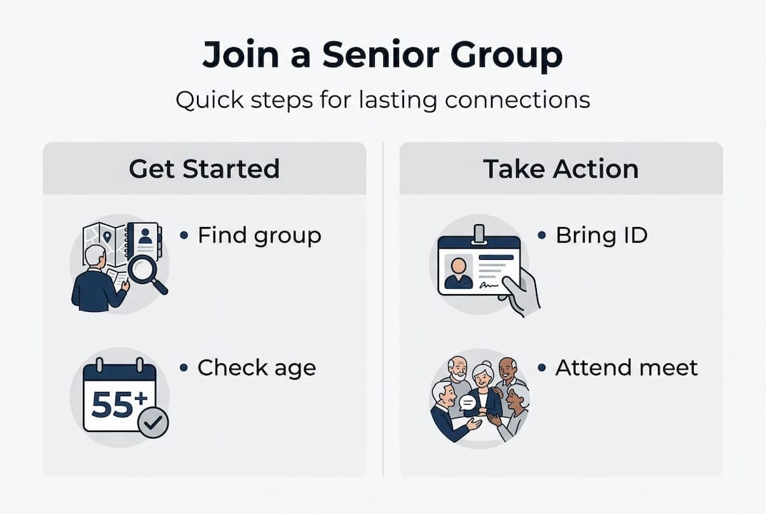 Infographic on joining senior social groups