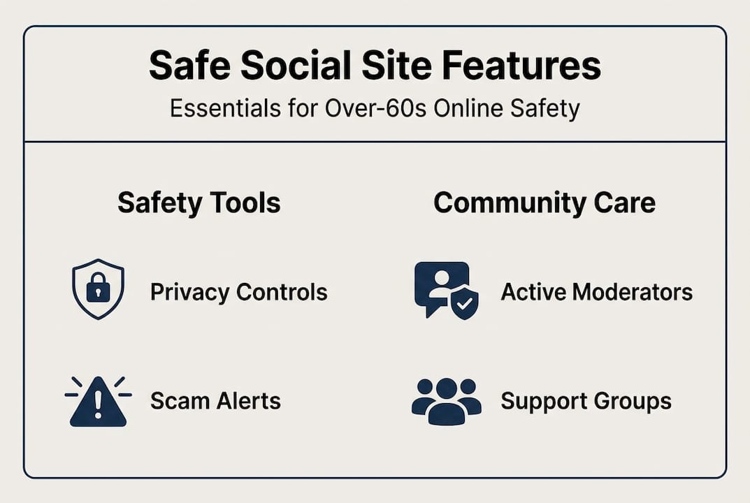 Infographic safety tools and community care features