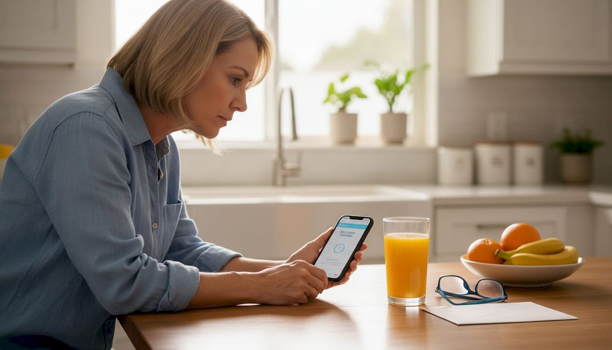 Homeowner waiting for plumber website on phone