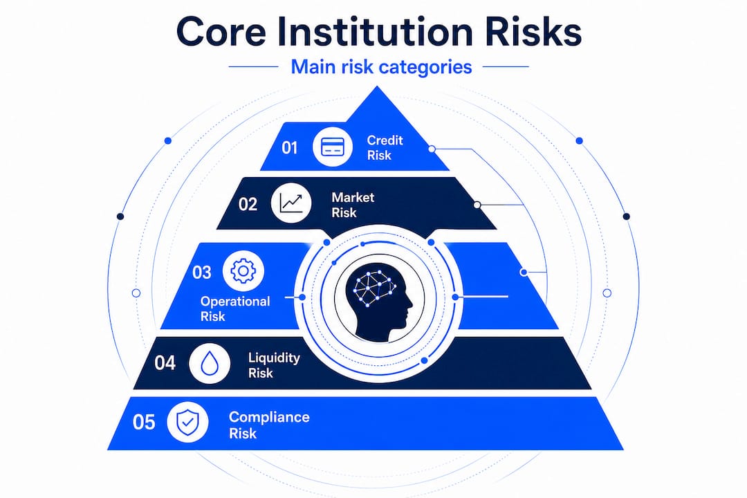 Infographic showing five core risk categories