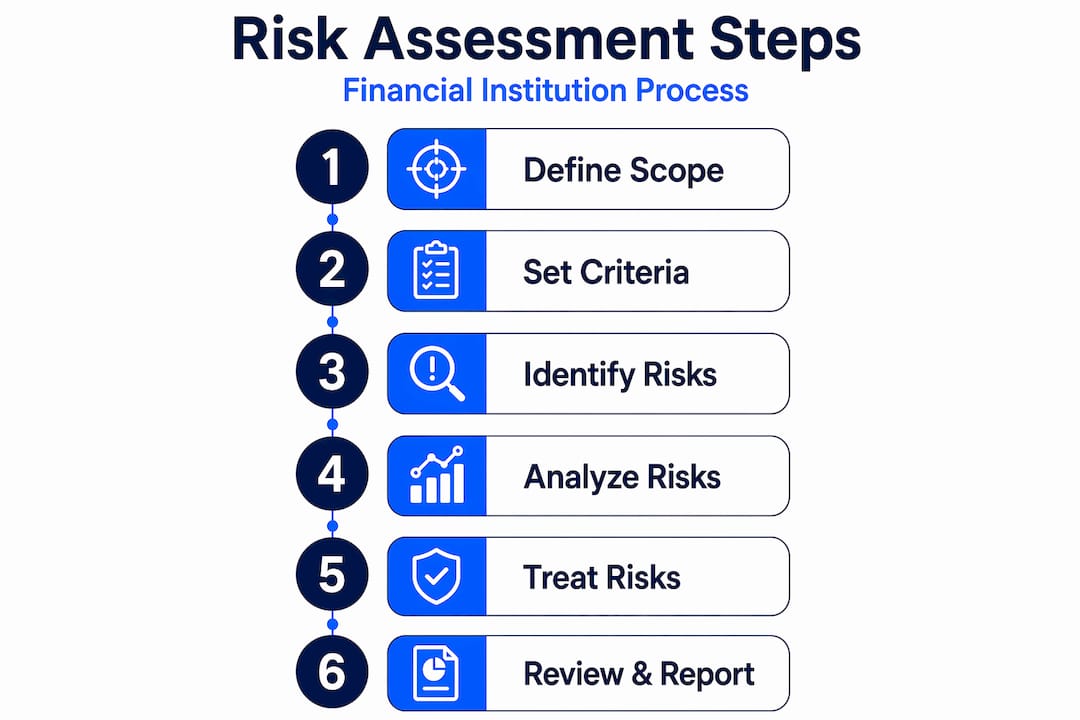 Infographic outlining step-by-step risk assessment