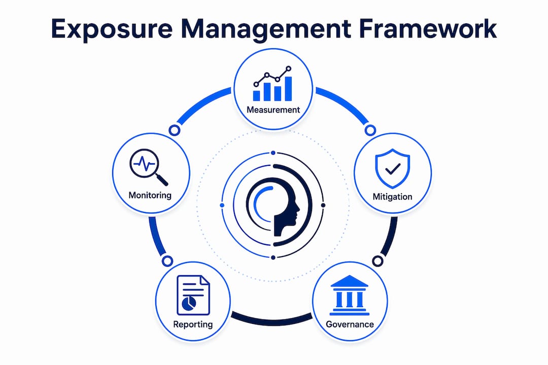 Infographic illustrating credit exposure management framework steps