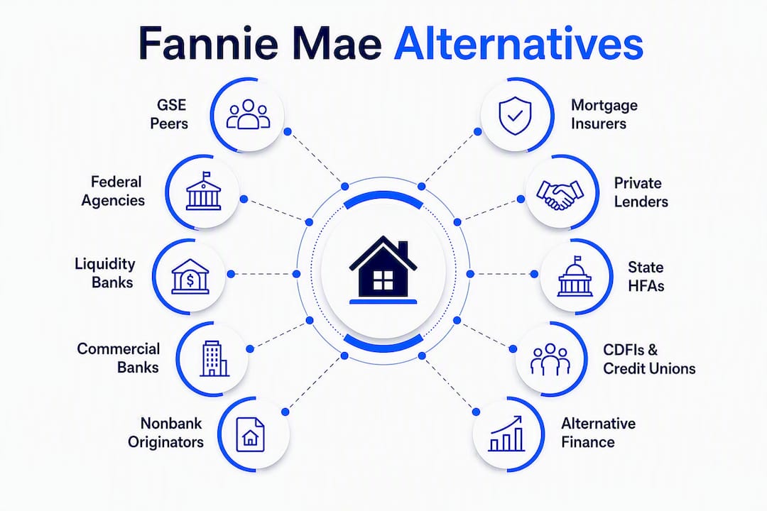 Infographic depicting ranked tiers of Fannie Mae mortgage alternatives