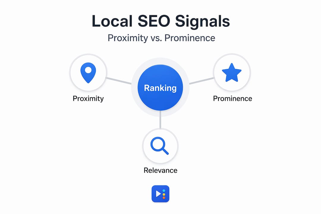 Hierarchy infographic of local SEO ranking signals