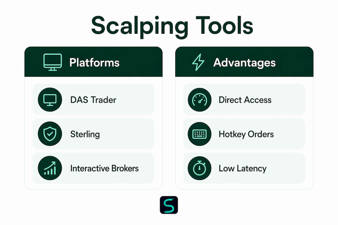 Infographic comparing scalping platforms and their advantages