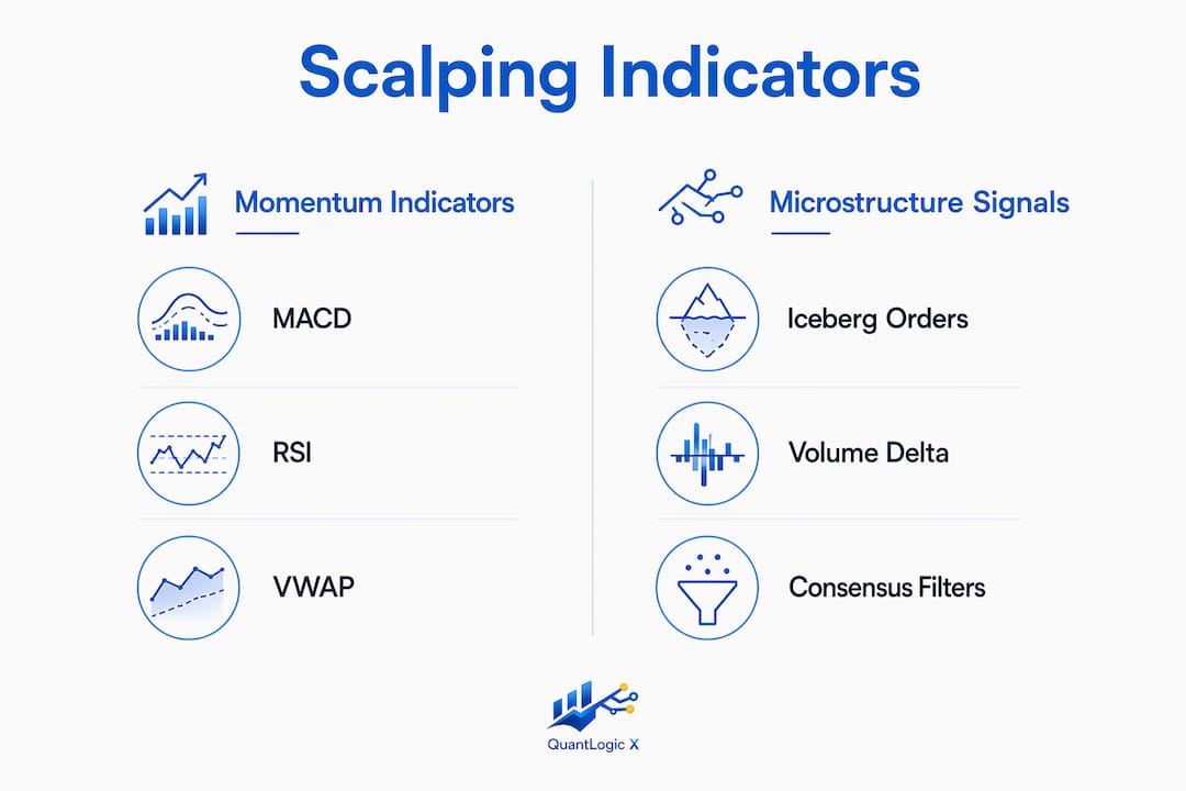 Infographic comparing scalping indicators categories