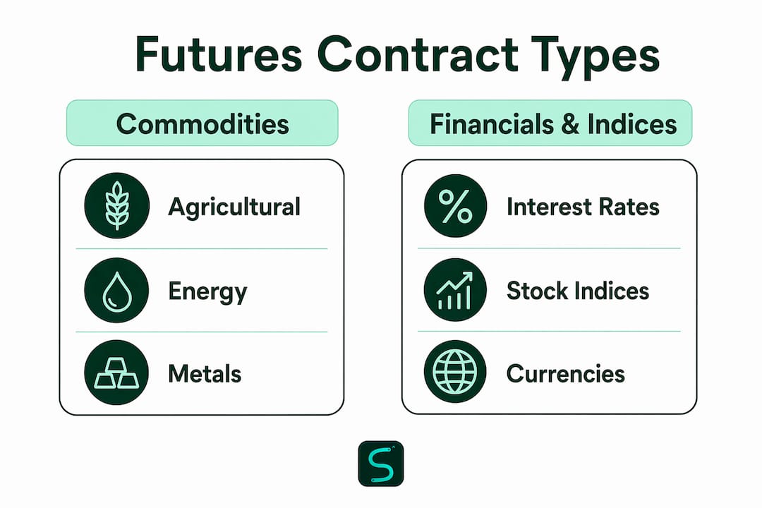Infographic comparing types of futures contracts