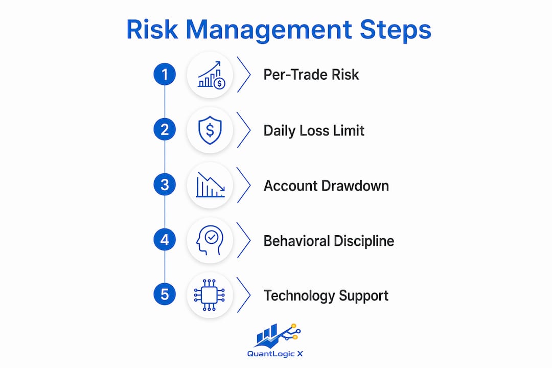 Infographic illustrating risk management steps