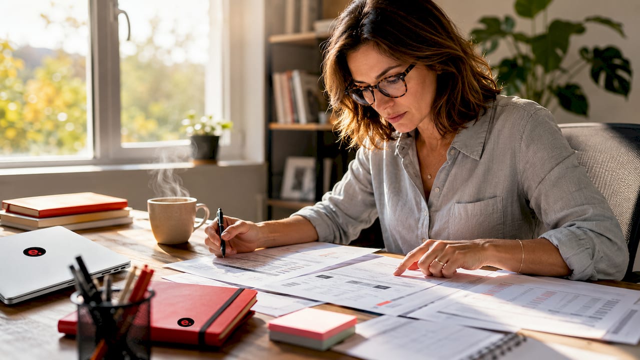 The Role of Payroll in Creative Team Hiring 2 Payroll manager reviewing role mappings at desk