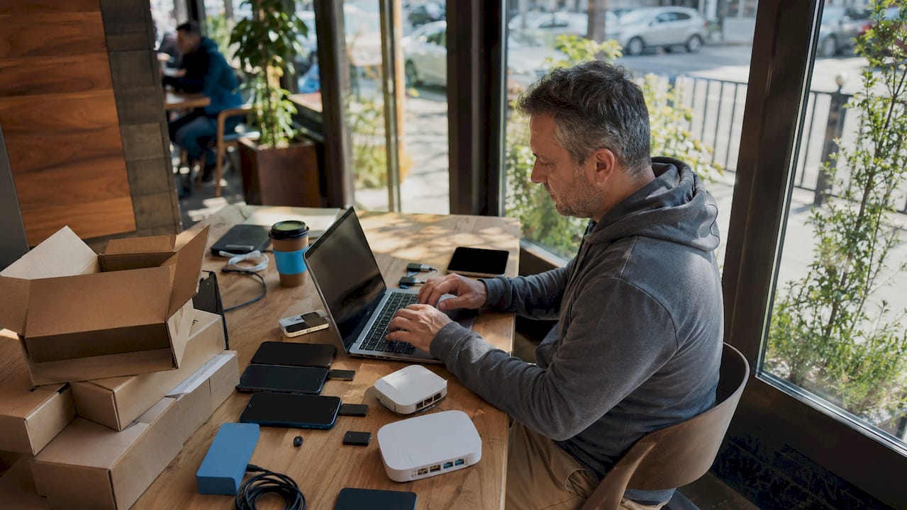 IT professional provisioning eSIM devices
