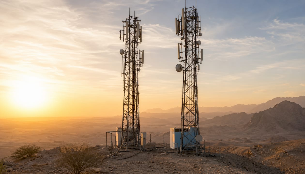 Cellular towers for mobile networks in Oman