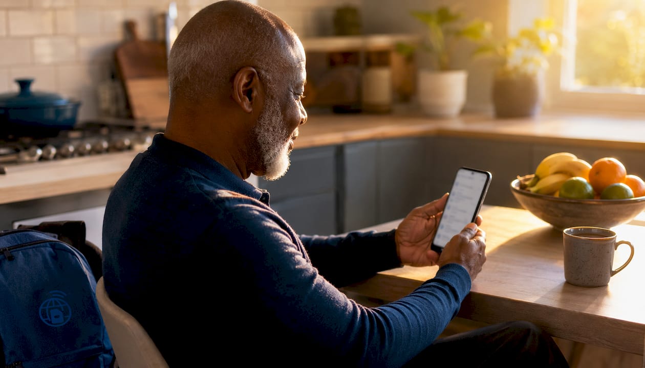 Person managing dual SIM settings on Android