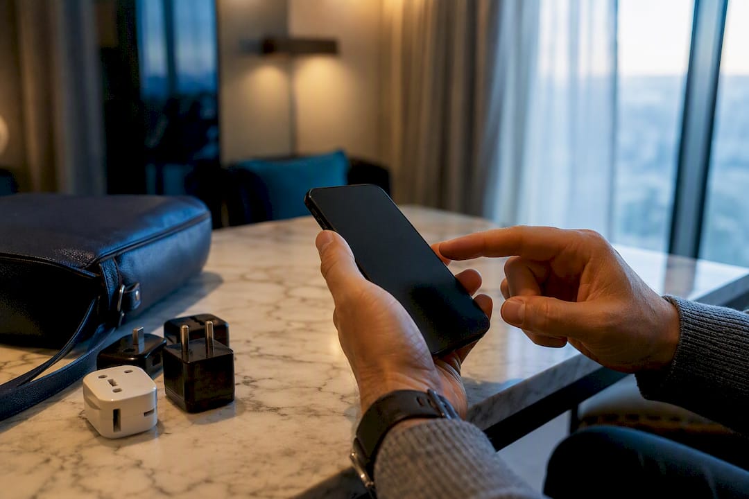 Hands removing and reinstalling eSIM on phone