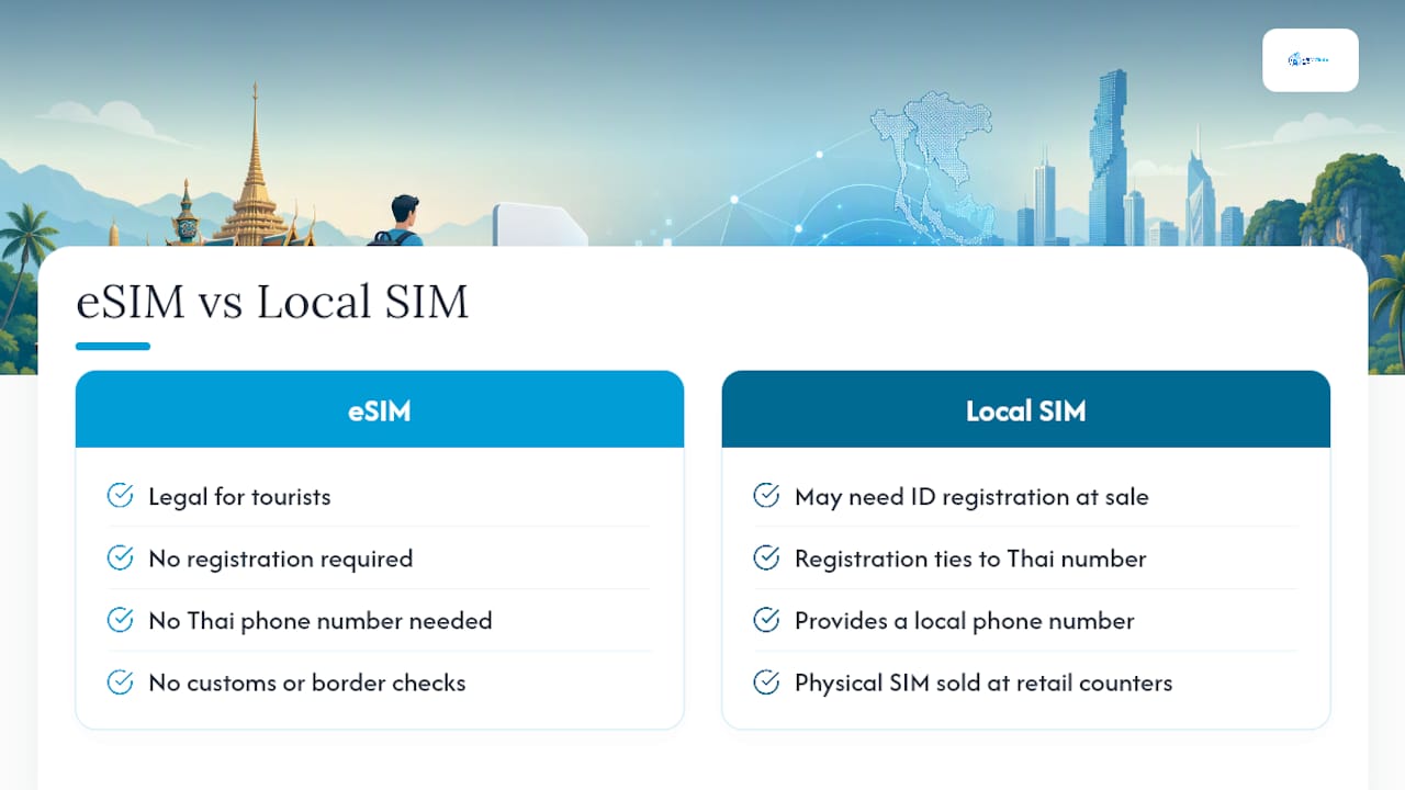 Are eSIMs Legal for Tourists Visiting Thailand? — overview diagram