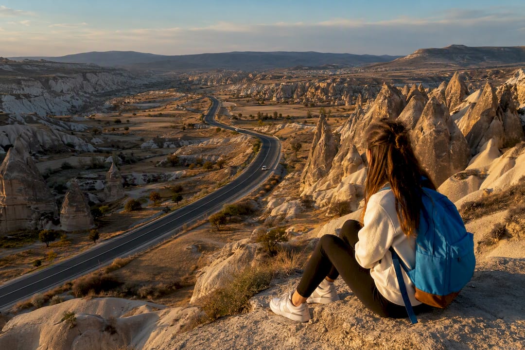 Cappadocia valley road beyond Göreme