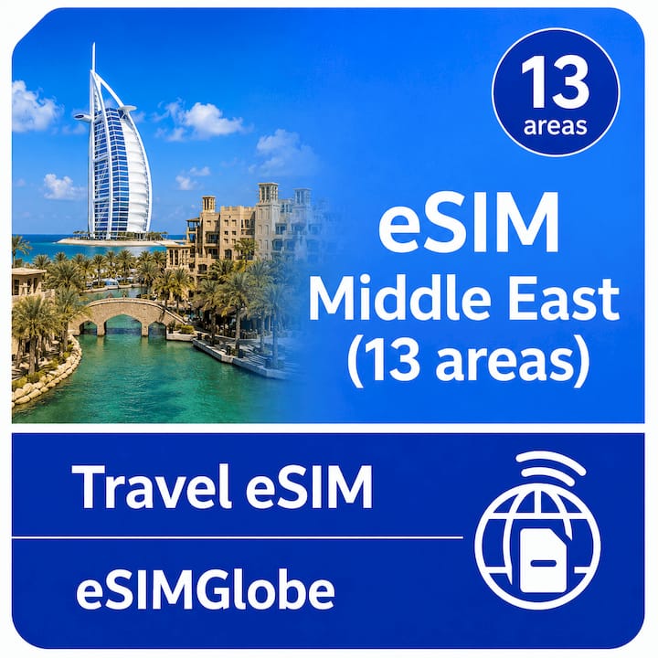 eSIM Middle East (13 areas)