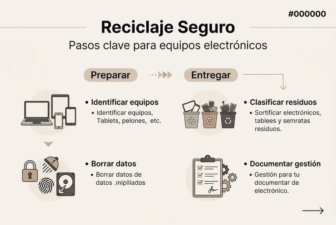 Infografía: cómo reciclar tus dispositivos electrónicos de forma segura paso a paso