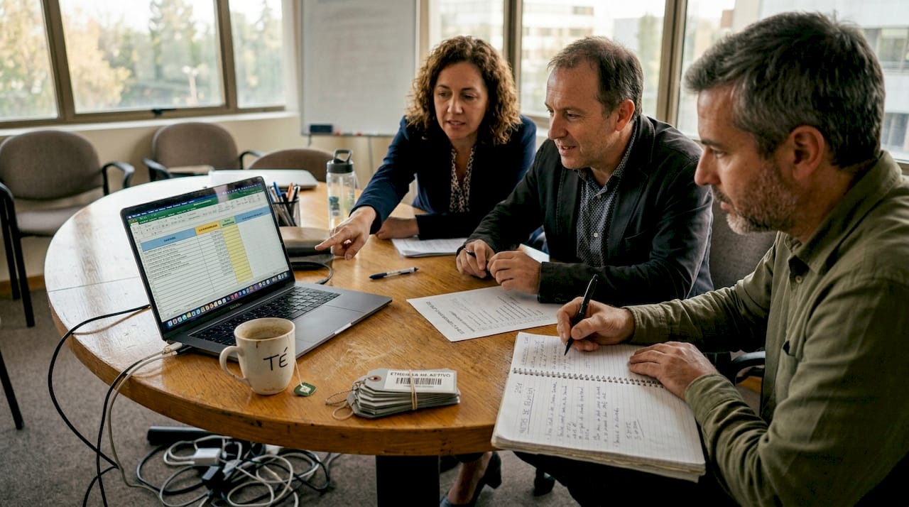 El equipo de TI está revisando el protocolo para la recuperación de activos.
