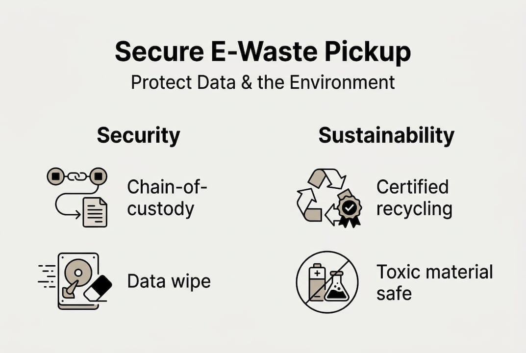 Infographic on secure e-waste pickup basics