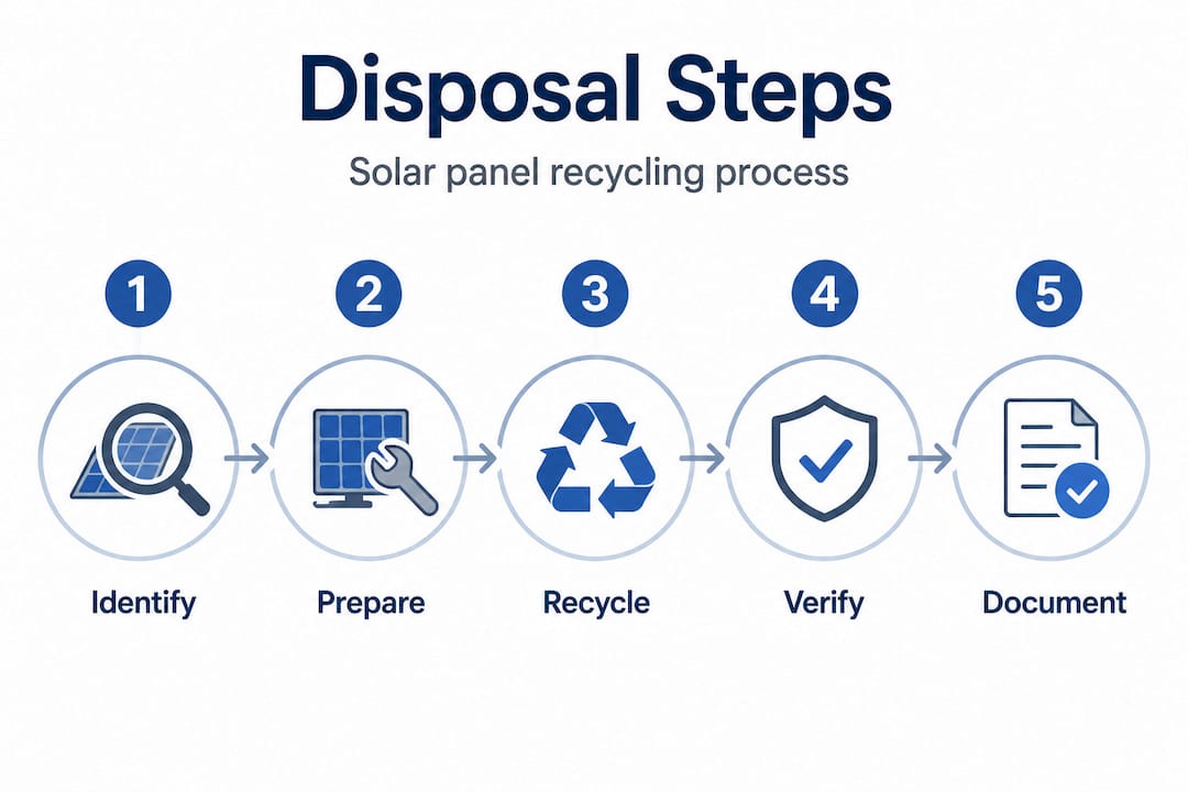 Infographic outlining disposal and recycling steps