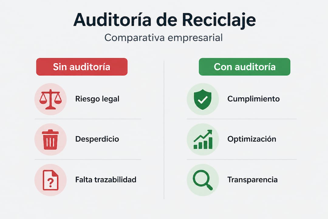 Infografía sobre el análisis comparativo de prácticas de reciclaje en empresas