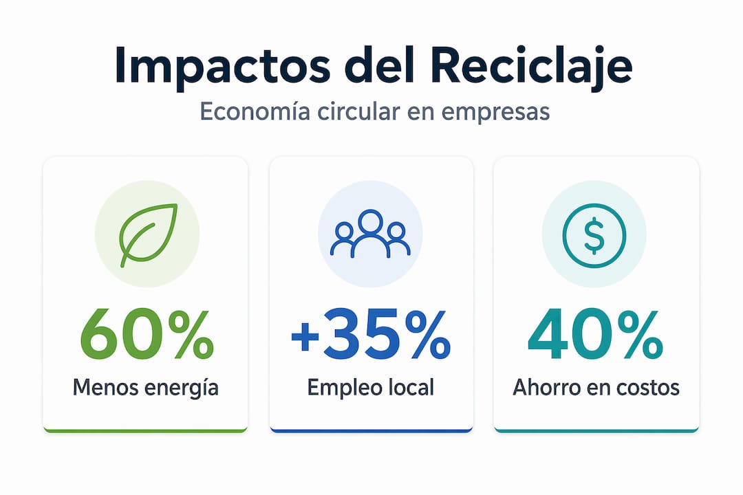 Infografía: beneficios clave del reciclaje para las empresas