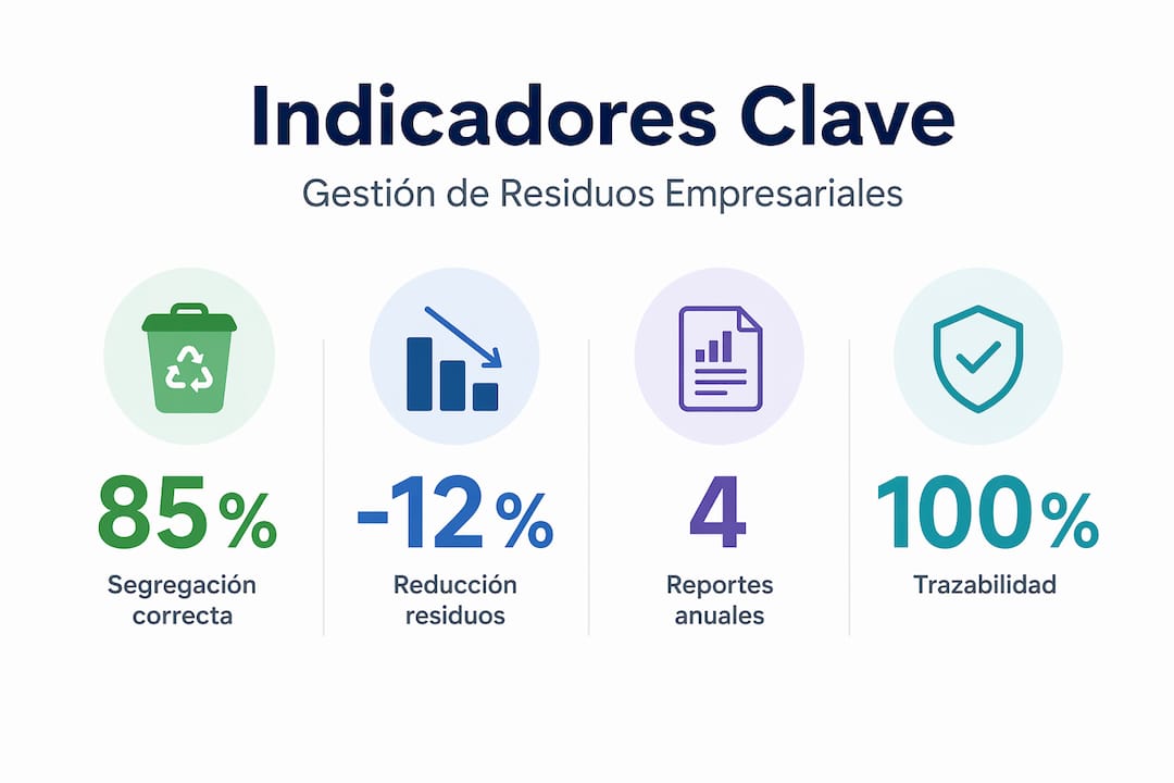 Infografía con datos esenciales sobre la gestión de residuos en empresas
