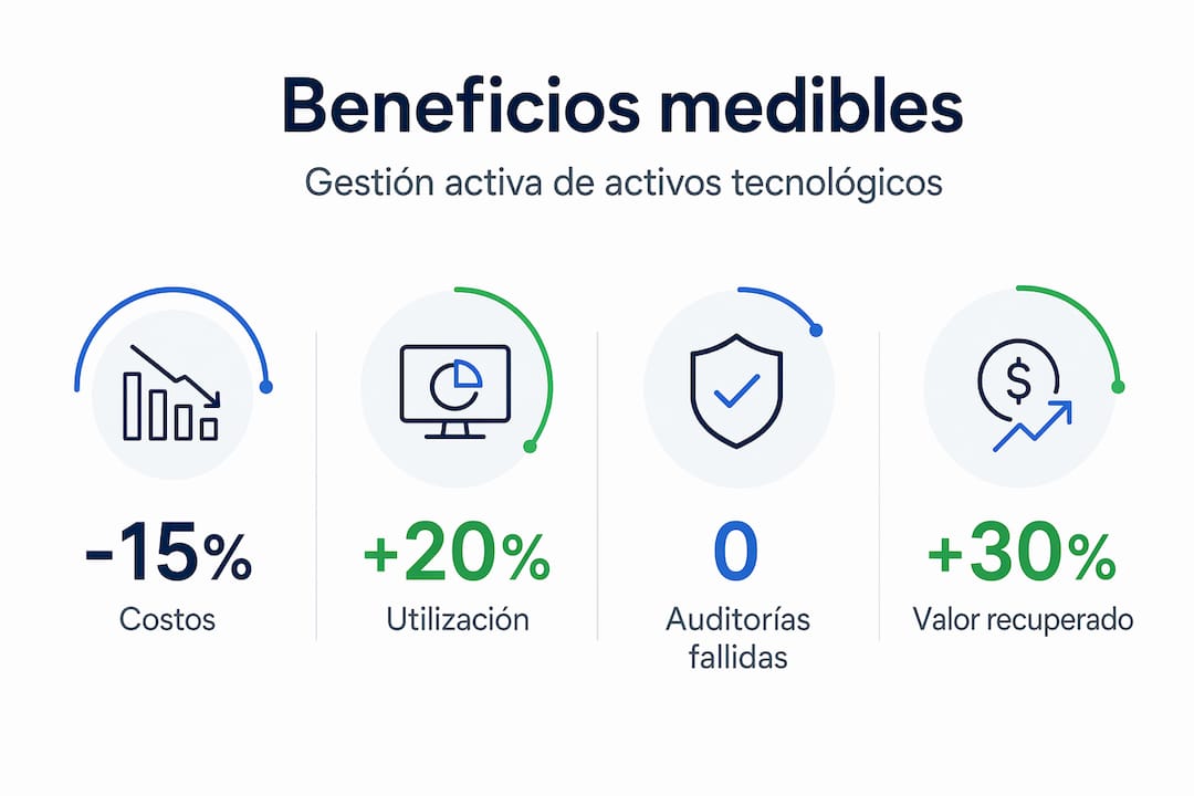 Infografía: principales ventajas de una gestión eficiente de los activos tecnológicos