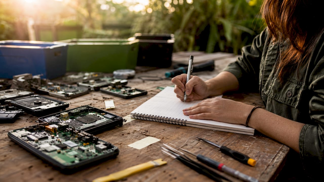 Revisión manual de componentes electrónicos para el control de inventario