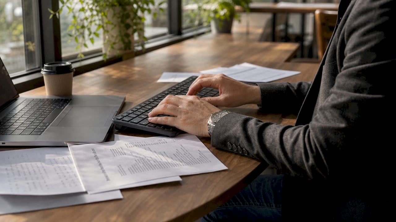 Close-up of hands working on IT disposal regulations