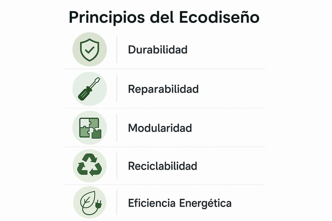 Infografía sobre las claves del ecodiseño en dispositivos electrónicos