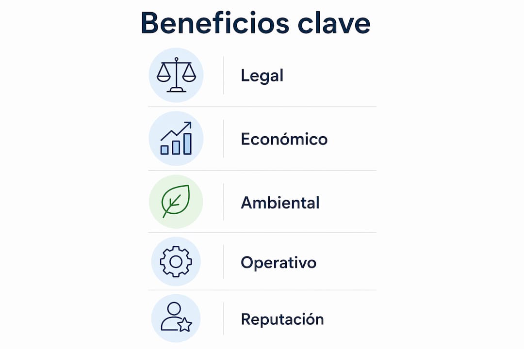 Infografía destacando los principales beneficios de organizar y clasificar información