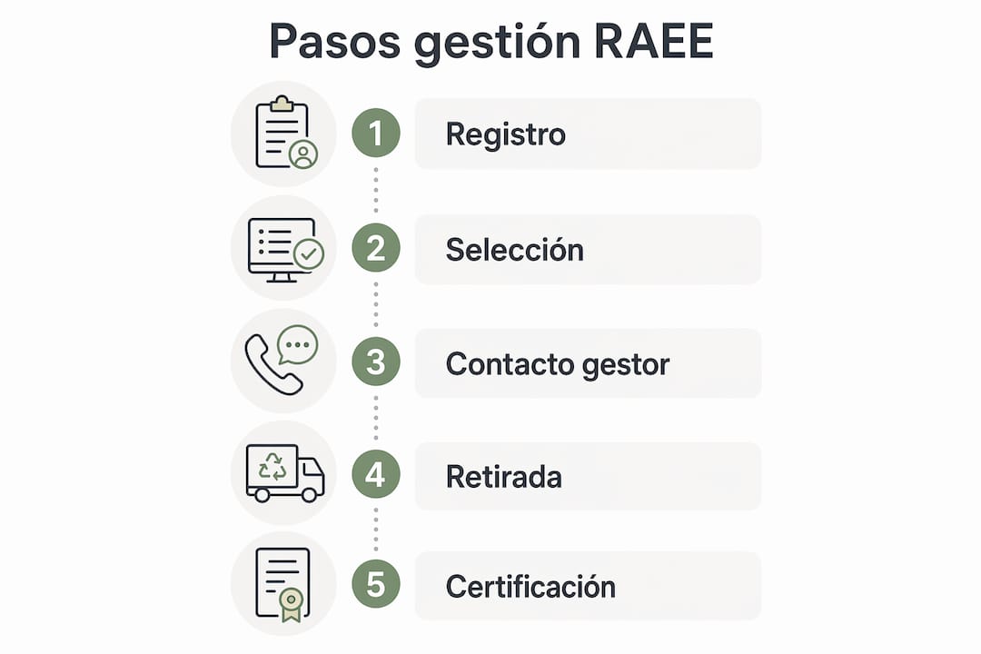 Infografía: cómo manejar correctamente los residuos electrónicos en tu empresa, paso a paso