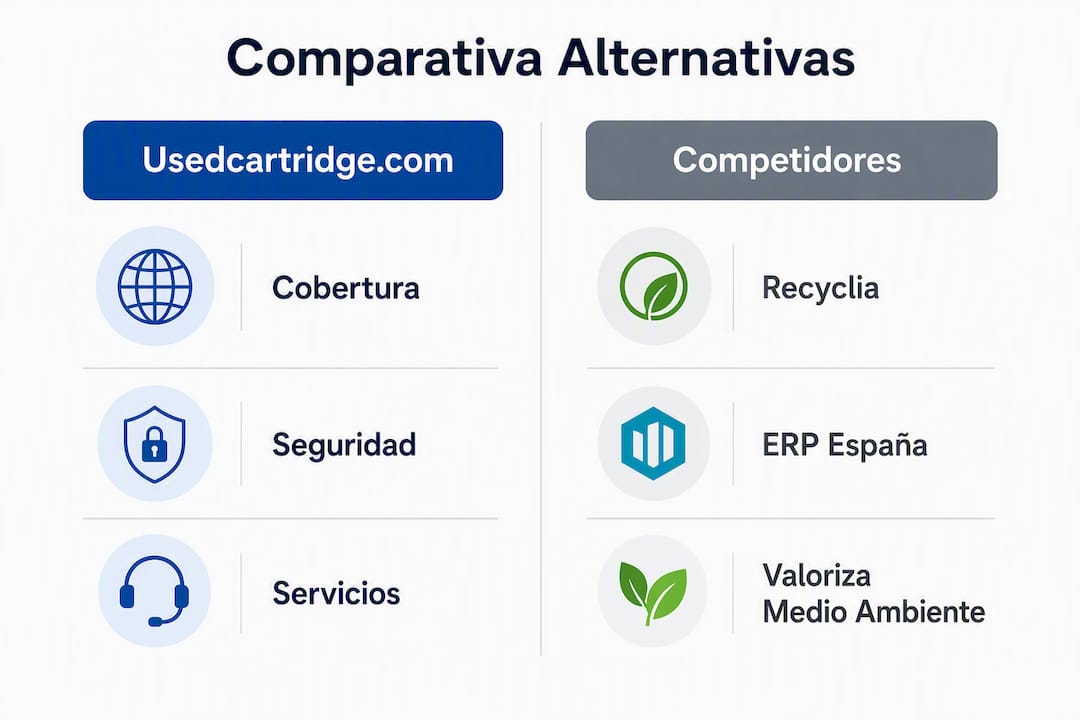 Comparativa visual de soluciones para la gestión de residuos eléctricos y electrónicos en España