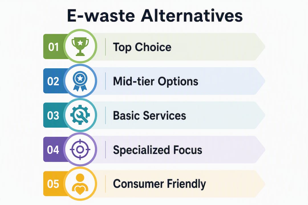 Infographic showing hierarchy of e-waste alternatives