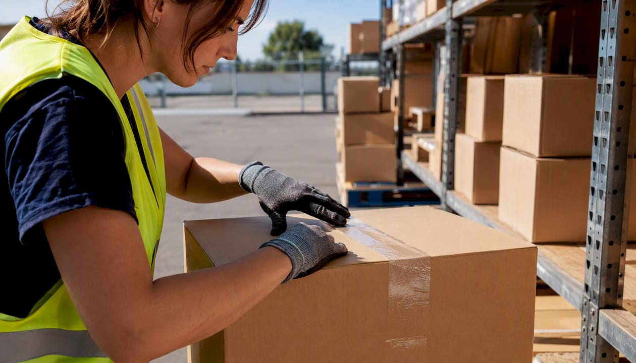 Preparando la caja para su destrucción certificada, asegurándose de que todo esté correctamente cerrado.