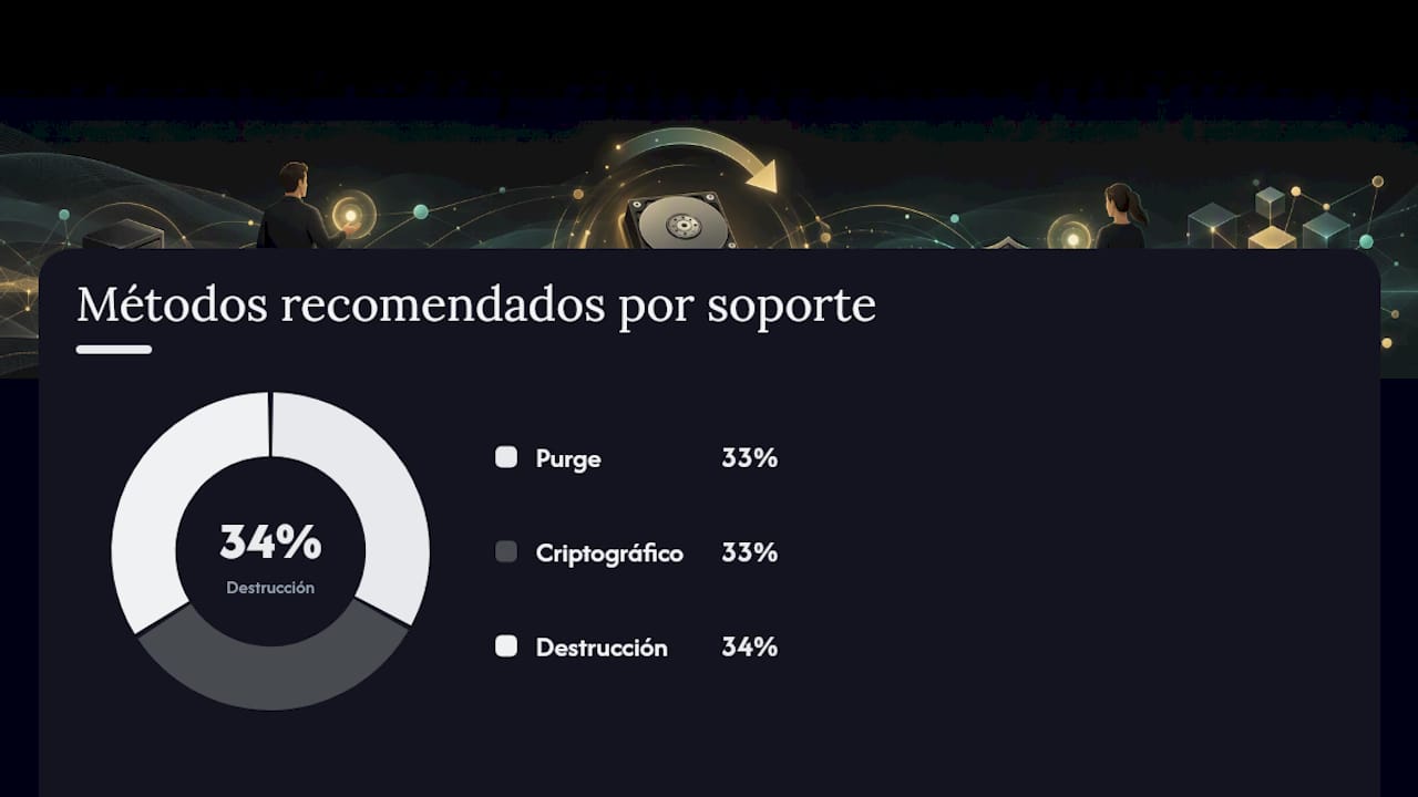 ¿Qué método de borrado corresponde a cada tipo de soporte? — overview diagram