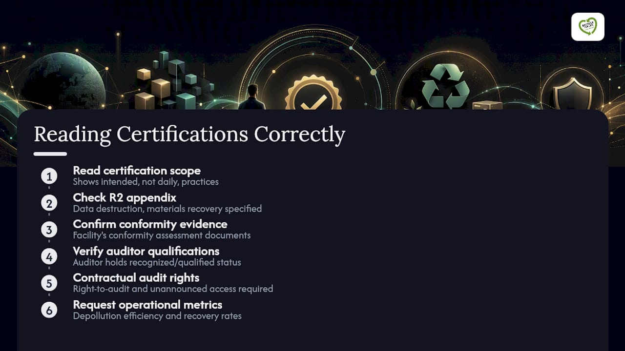 ITAD certification scope and auditor qualification map