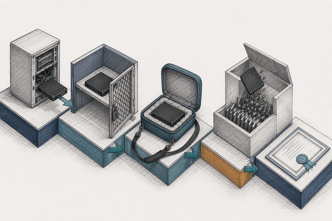 Illustrated chain of custody for retired media