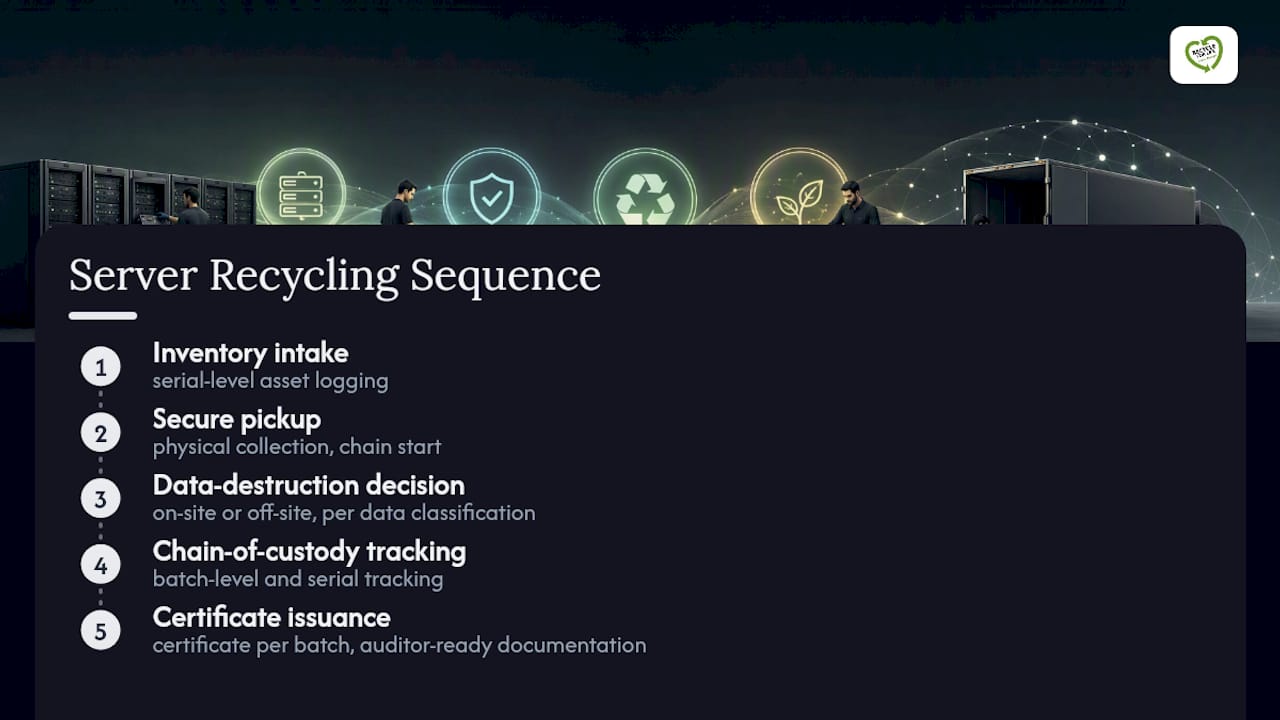 Five stages of secure server recycling