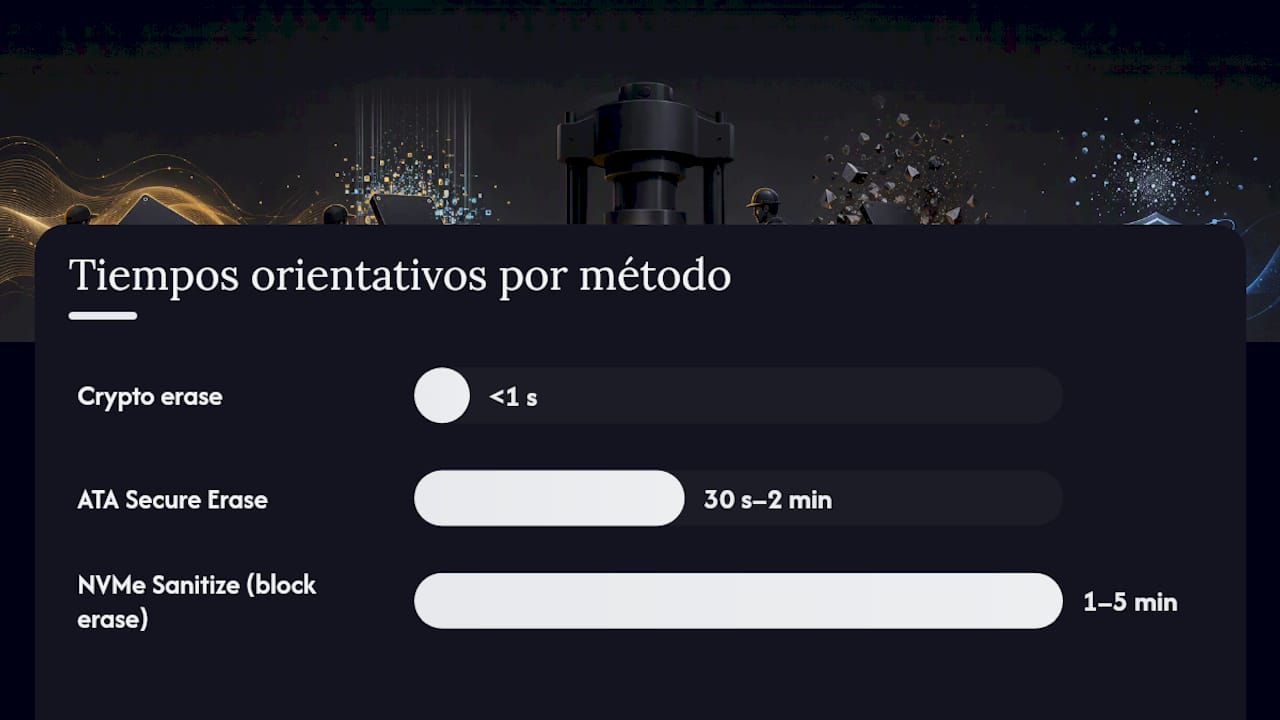 Métodos recomendados para alcanzar Purge en un SSD — overview diagram