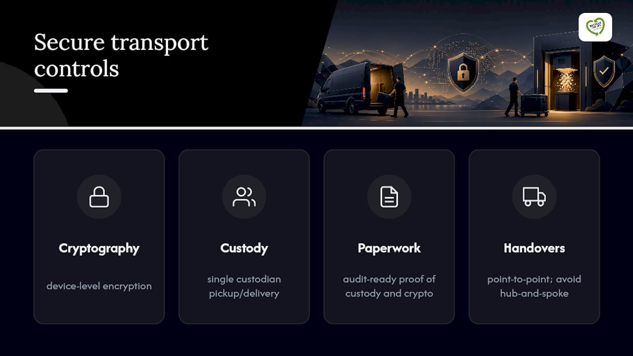 Three controls for secure drive transport