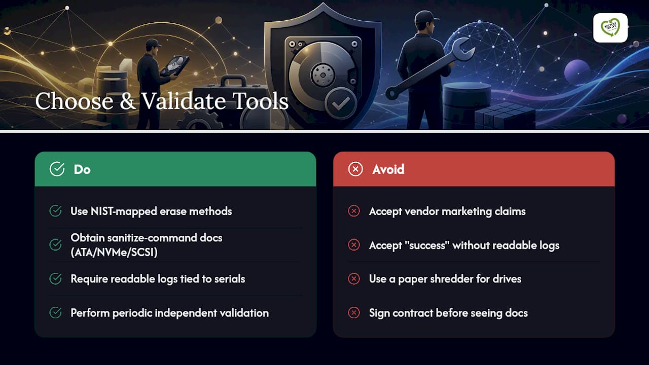 How to Choose and Validate Sanitization Tools — overview diagram