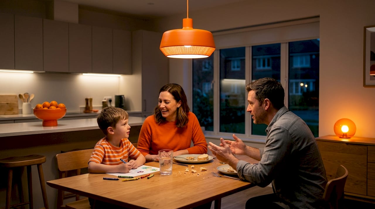 Multiple lighting layers in lived-in home