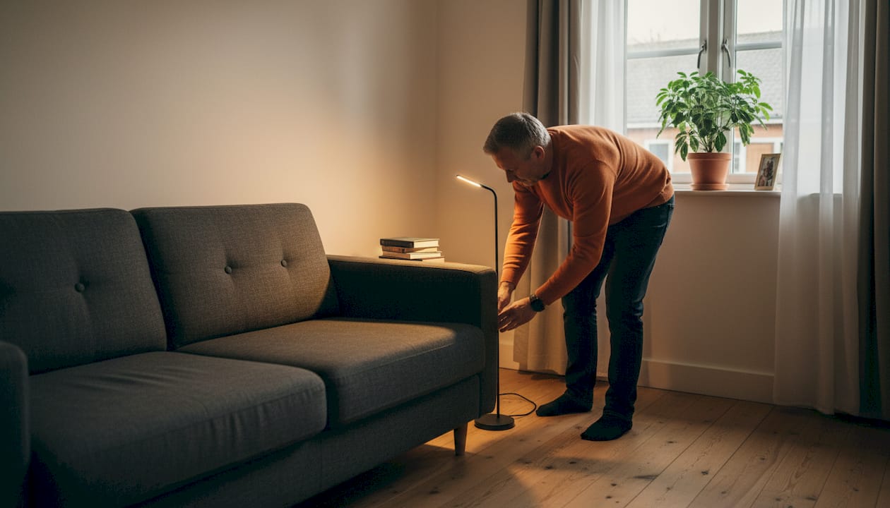 Adjusting uplight for room perimeter depth
