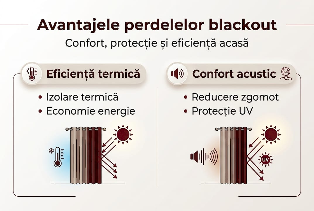 Infografic: De ce să alegi perdelele blackout