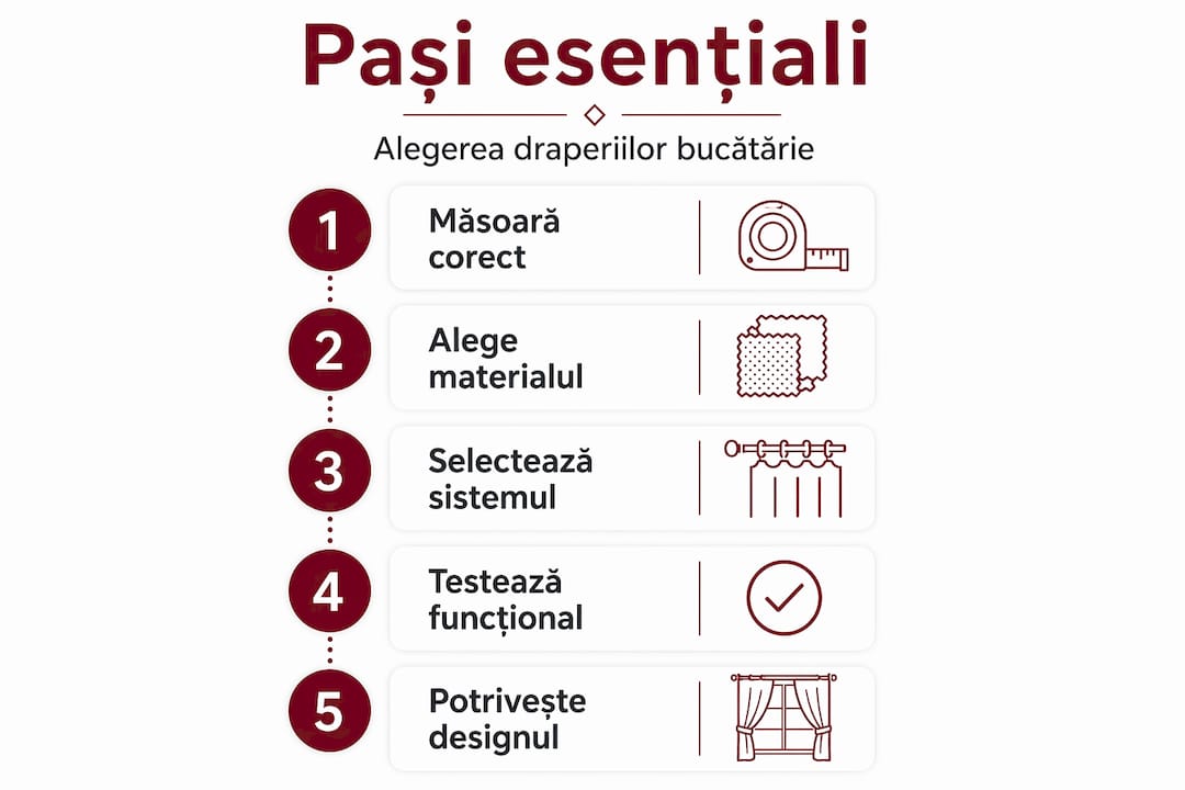 Infografic: cum să alegi draperiile potrivite pas cu pas